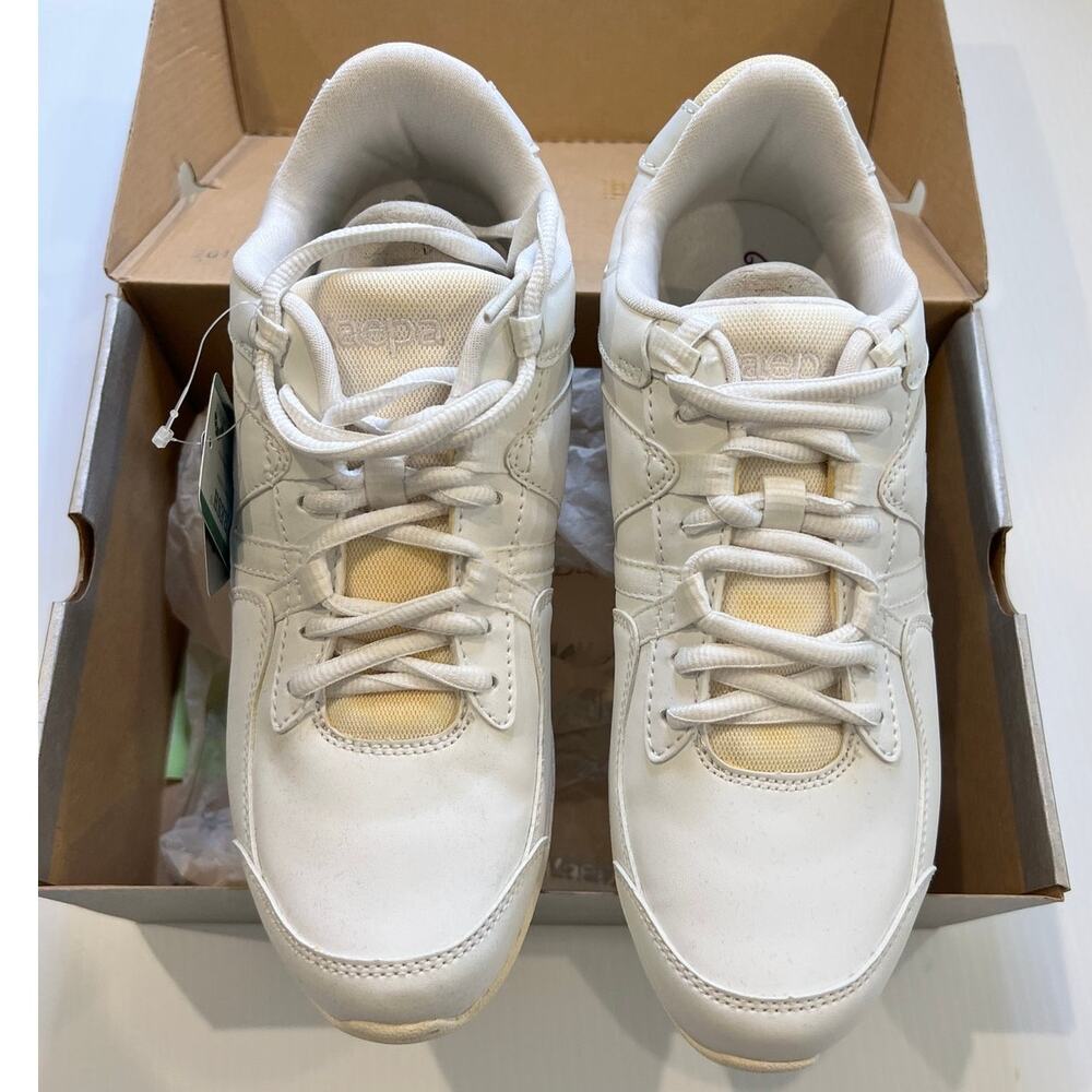 Kaepa Crossover Cheeleader White Sneakers w/ Aegis Shield Women's SZ 7.5 NWT